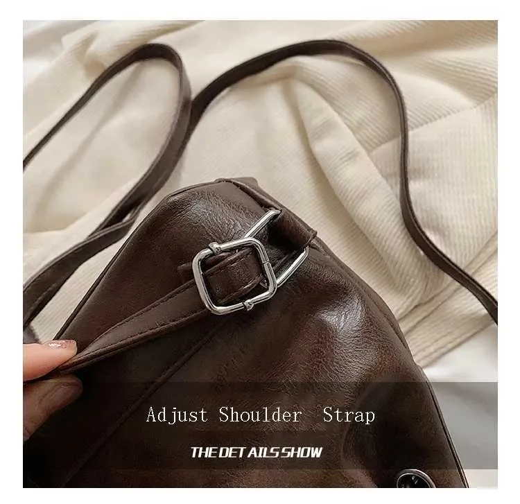Vintage Women's Backpack & Shoulder Bag, Pu Leather Contrast Colour_voghion.com