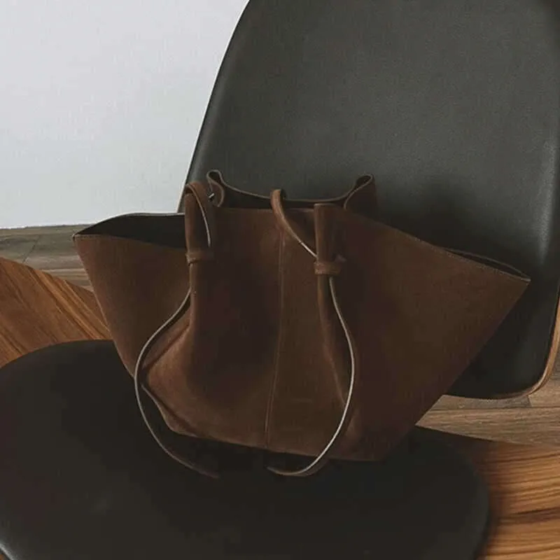 Vintage Wildleder Totes für Frauen Cual Schulter Tasche Große Kapazität Top-Griff Weibliche Handtaschen Reise Große Shopper Taschen_voghion.com