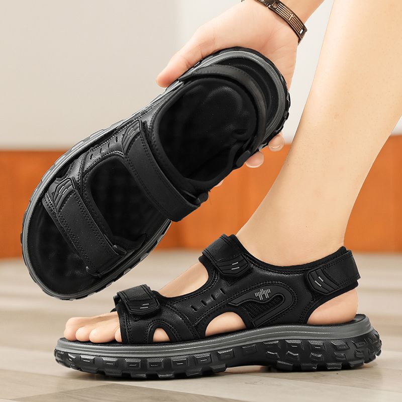 Nové pánské sandály s měkkou podrážkou, letní trendy, volnočasové, mládežnické, korejské, protiskluzové, plážové boty, dvoudílné nošení_voghion.com