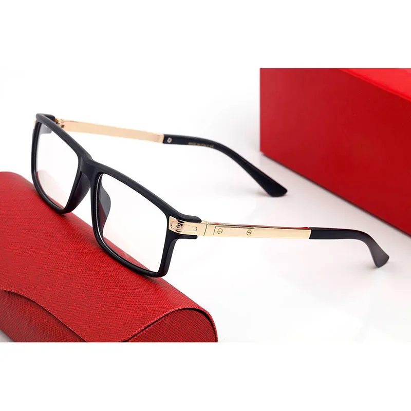 claissc man sunglasses optical artist rectangle buffalo horn metal Leopard male fashion unisex vintage with Case women_viptrois.com