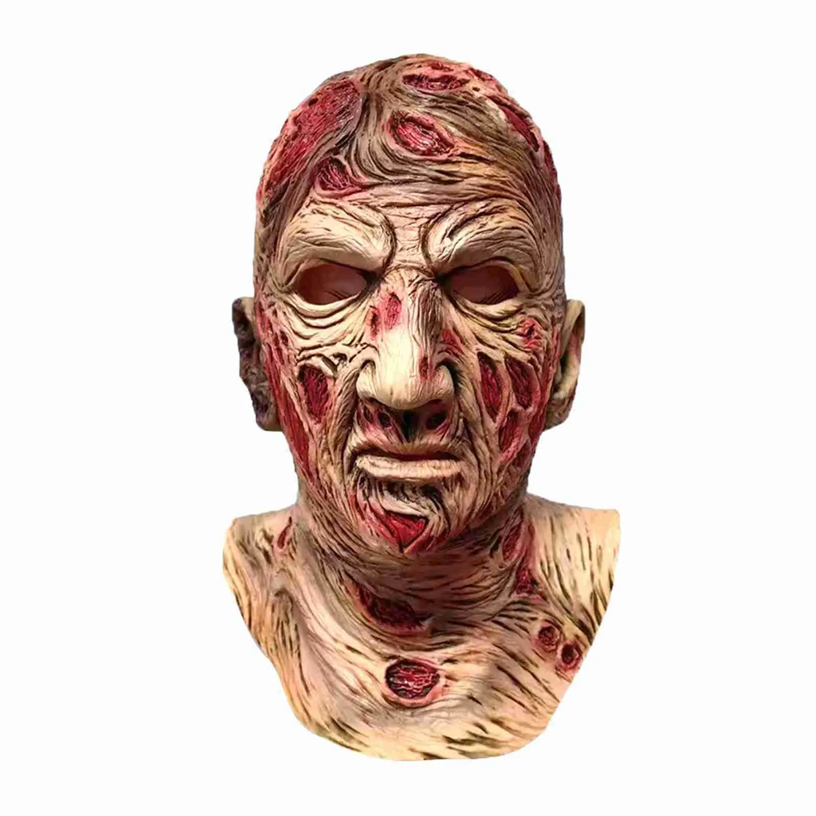 Máscaras de terror de Halloween para adultos, máscara de vampiro, zombi, monstruo, disfraz de látex, fiesta de carnaval, casco de cabeza completa, casa embrujada_voghion.com
