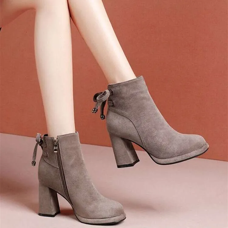 Women's Boots Autumn Winter Fleece Fashionable Wear Minimalist style Comfortable Triple Camel Free shipping size_voghion.com