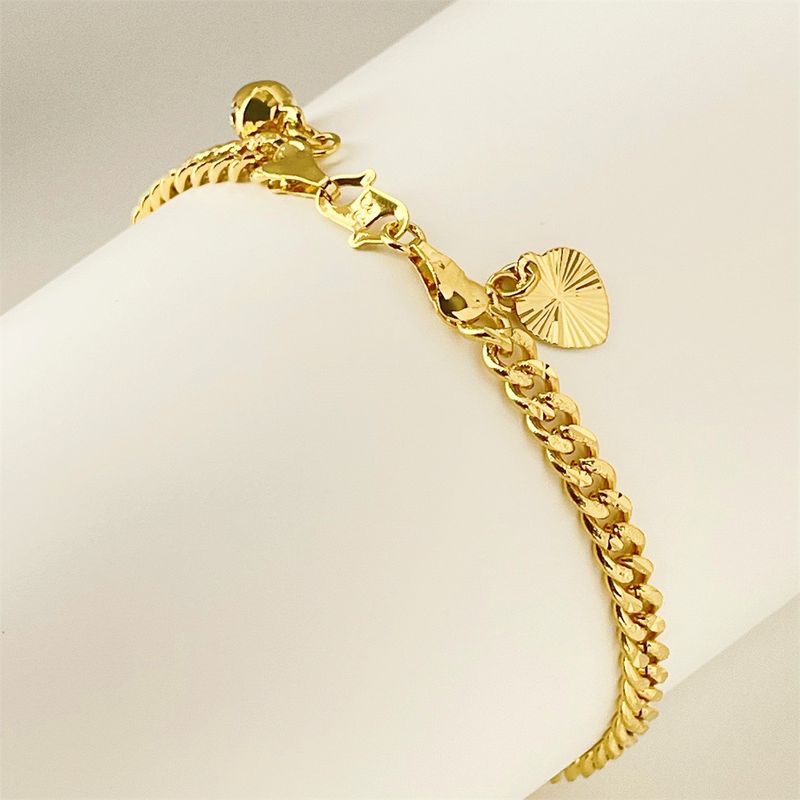 Braccialetto laterale placcato oro 4MM alla moda_voghion.com