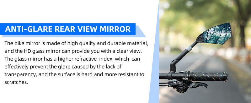 ROCKBROS bakspeil HD 360° antirefleks 1 stk. terrengsykkel landeveissykkel_voghion.com