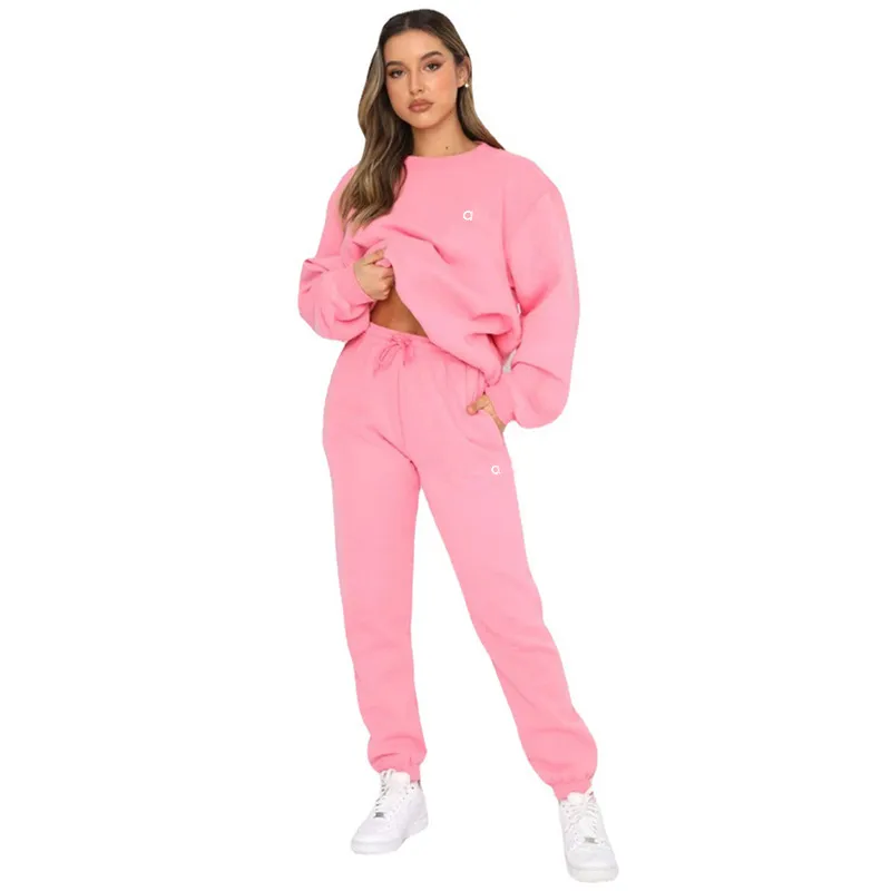 Conjunto deportivo de dos piezas para mujer, estilo casual, holgado, estampado, de manga larga, con diseño de Skimss._voghion.com