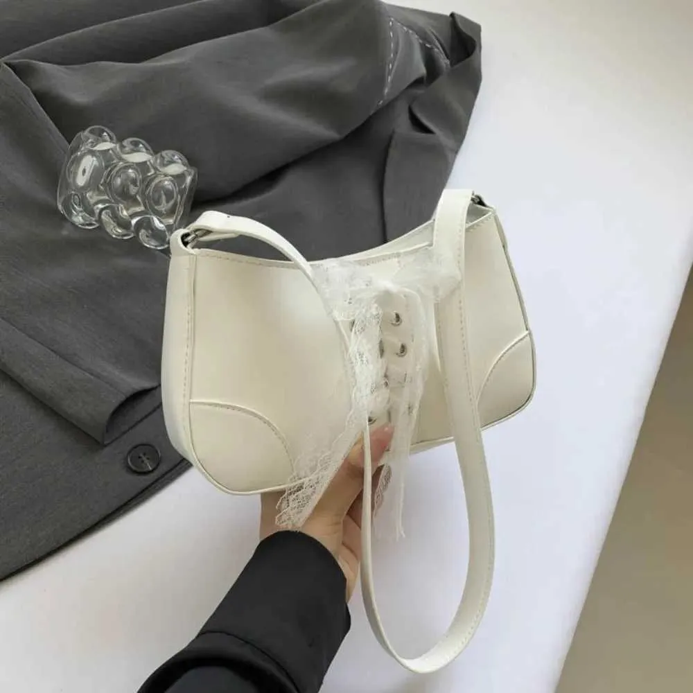 High quality Y2K bow shoulder wallet Korean solid color lace board handbag Fashion waterproof PU Underarm bag School_voghion.com