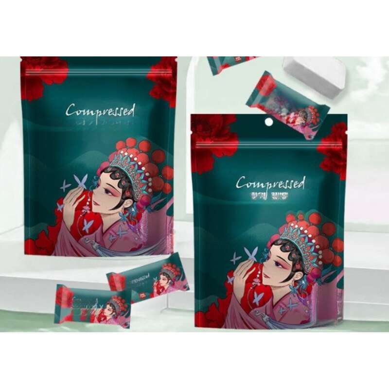 Komprimiertes Handtuch Travel Pack Einweg weibliche tragbare Baumwolle verdickte Candy Reinigung Baumwolle groß_voghion.com
