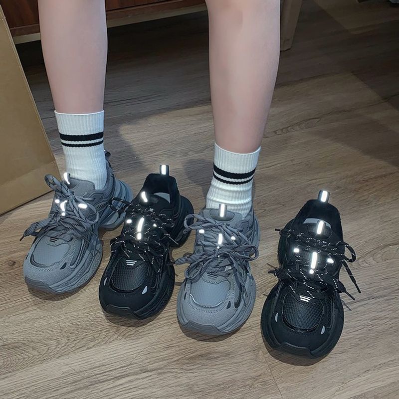 2024 Autunno Inverno Nuovo Papà Suola Spessa Per Le Donne, Scarpe Sportive Calde Alla Moda E Morbide Grigie Di Fascia Alta, Scarpe Di Cotone_voghion.com