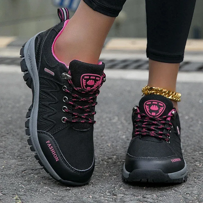 Wasserdichte Damen Wanderschuhe Rutschfeste Outdoor Trekkingstiefel_voghion.com