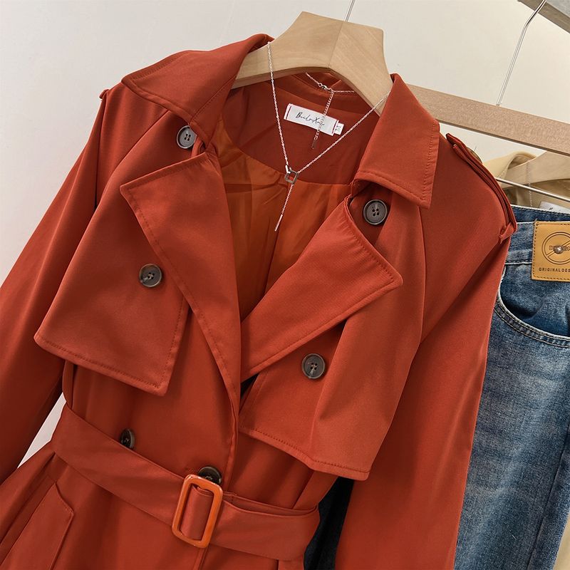 Dámské oblečení, britský styl, středně dlouhý trenčkot pro ženy, nové modely letos, oblíbené, malé, temperamentní, všestranné_voghion.com