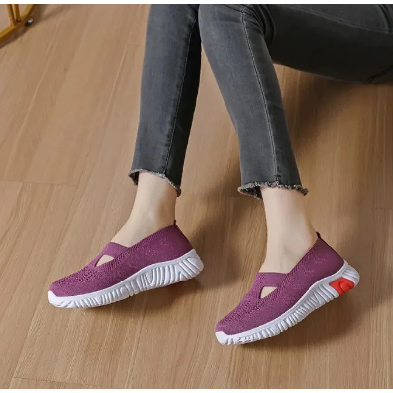 Orthopädische Schuhe für Damen, Stoff, lässig, bequem, weich, atmungsaktiv, flache Tennisschuhe für Damen 240627_voghion.com