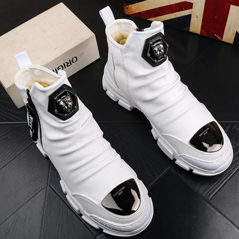 new black gold madman lion mascue mens casual absorb youth soft shoes of high quality b5_voghion.com