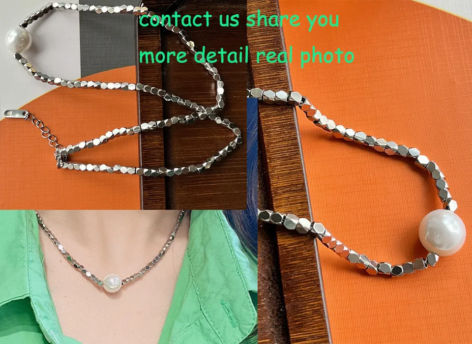 Colar com corrente de pérolas para mulher joia designer_voghion.com