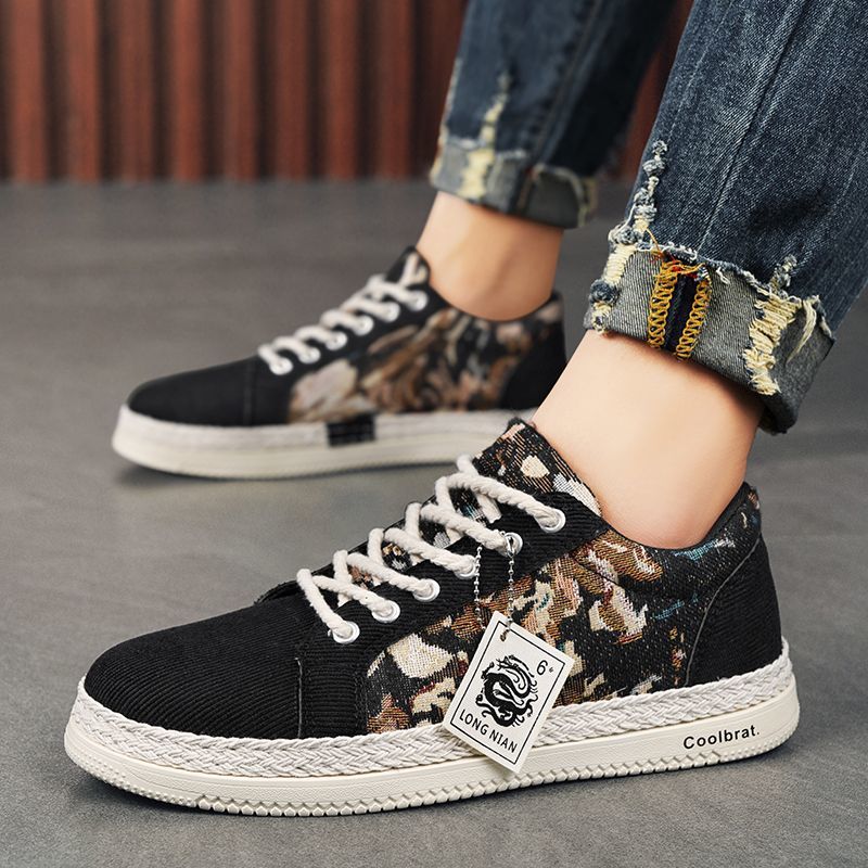 Summer breathable canvas shoes, low cut sports and casual board shoes_voghion.com