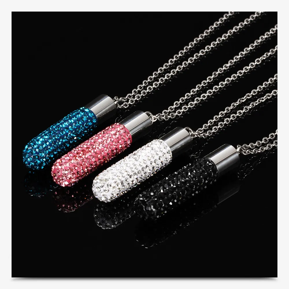 Titanium Steel Lipstick Pendant Necklace For Women Stainless Steel_voghion.com