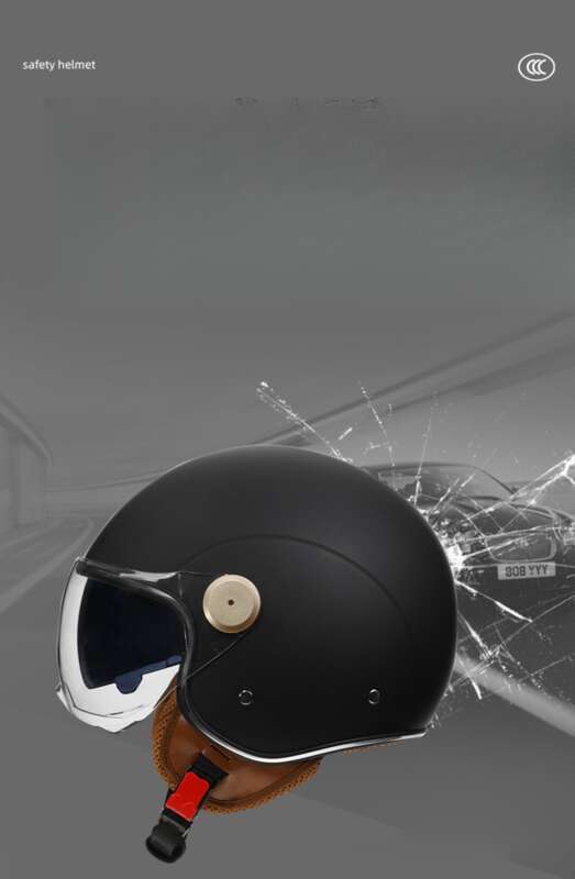 3C Certified Dual Mirror Motorcycle Half Men Women, Lightweight For All Seasons, Sun Protection And Warm Safety Helmet_voghion.com