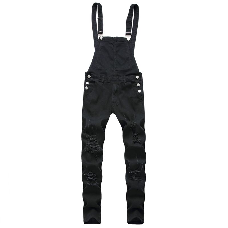 Men's jeans men's denim ripped Plus size new suspenders_voghion.com