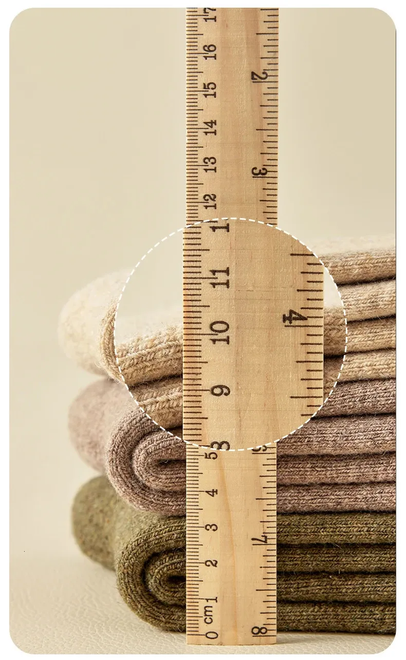 MiiOW Merino Wool Mens Inverno Spessi Freddi Resistenti Cashmere Lunghi Stivali da Neve Retro Marrone Calzini Asciugamano Caldi 241206_voghion.com