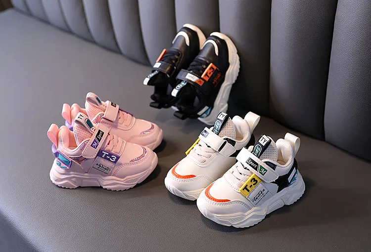 2025 New Boys Girls Leather Sport Children Tennis Running Kidsnest Fashion Kids Soft Bottom Toddler Sneakers for Baby_desvips.com