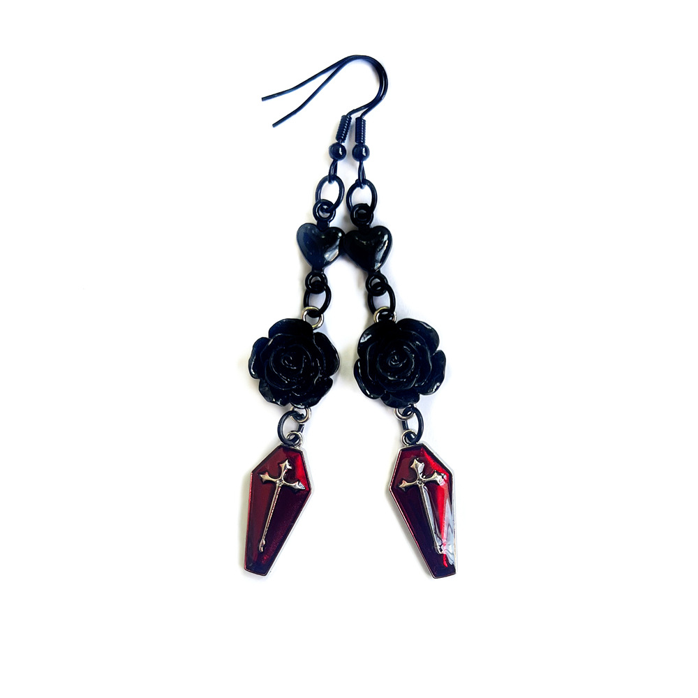 Earrings Gothic snake earrings falling mark set Lucifer Satan snake Gothic vampire classic rock jewelry_voghion.com