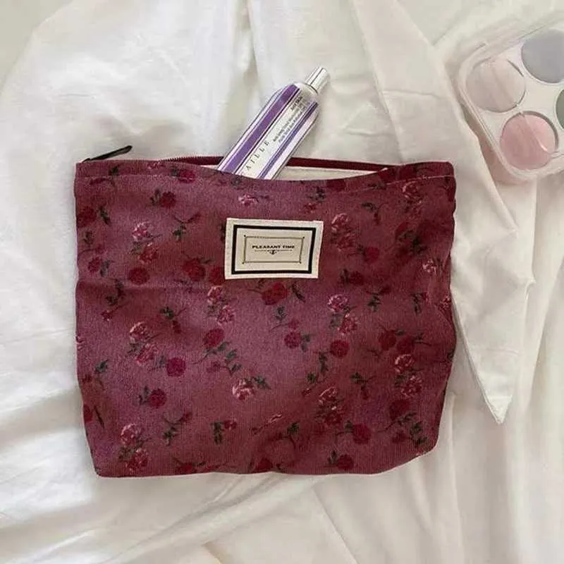 Corduroy Wer Clutch Großer Organizer Koreanische Tasche Süße Damen Make-Up Box Y241023_voghion.com