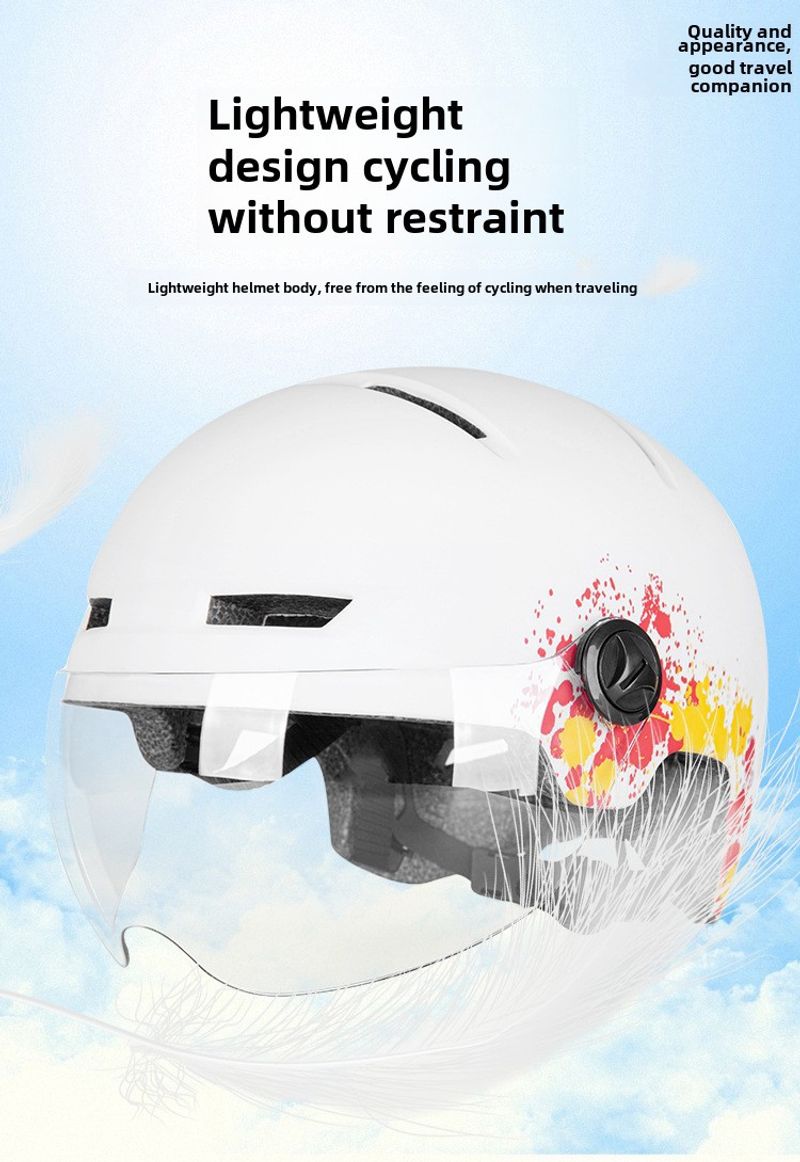 Factory Wholesale Electric Four Seasons Universal Bicycle Mountain Bike Riding Helmet With Goggles Taillight_voghion.com