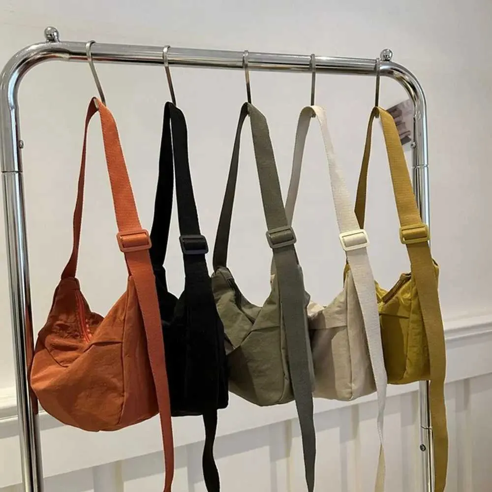 Fashion Women Girls Simple Large Capacity Shoulder Solid Color Messenger Crossbody Bags Ladies HandbagsC241022_voghion.com