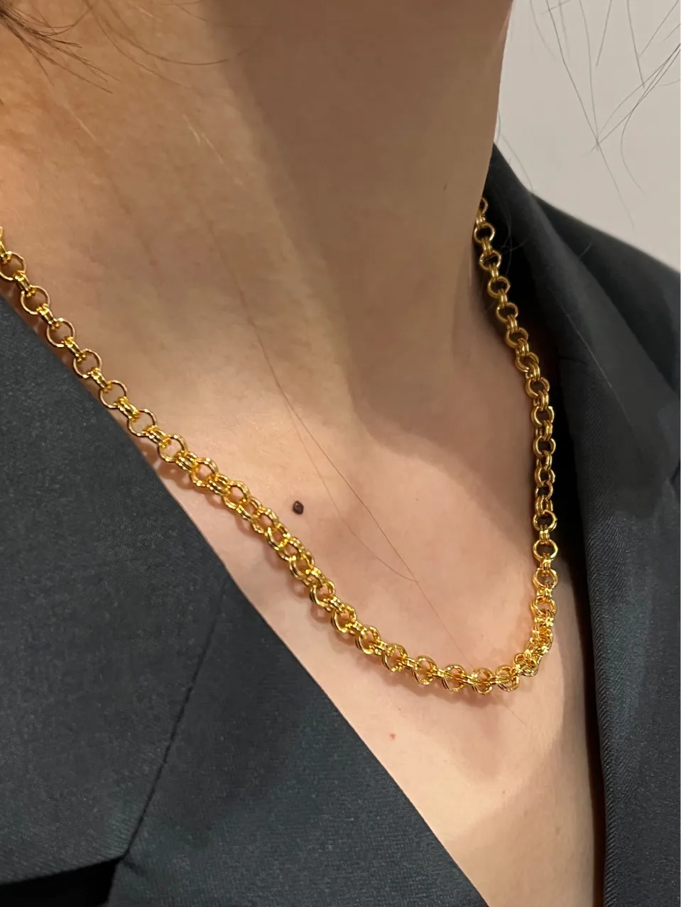 Kettingen Creatieve Roestvrijstalen Rolo Ovale Schakelketting Ketting Aanslagvrij Hip Hop Grote Dikke Aluminium Gouden Sleutelbeen_voghion.com