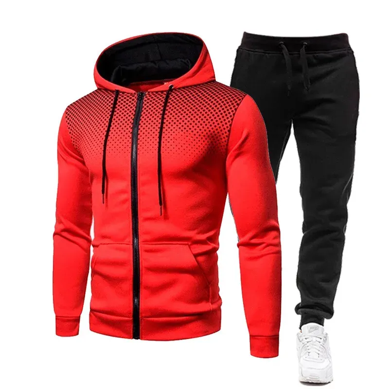 Herren Trainingsanzug Mit Hoodie Und Jogger Für Sport Freizeit_voghion.com
