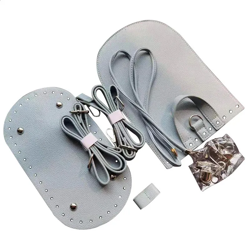 1 tracolla per borsa fatta a mano, set di fondi in pelle intrecciata con accessori hardware per zaino fai da te 240725_voghion.com
