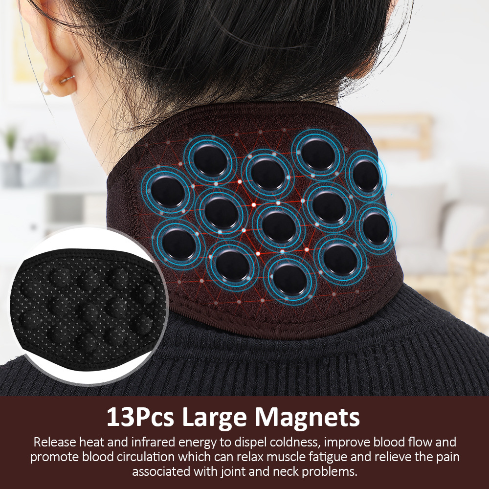 Protège-nuque magnétique auto-chauffant pour pièce climatisée, manchon de protection cervicale chaud