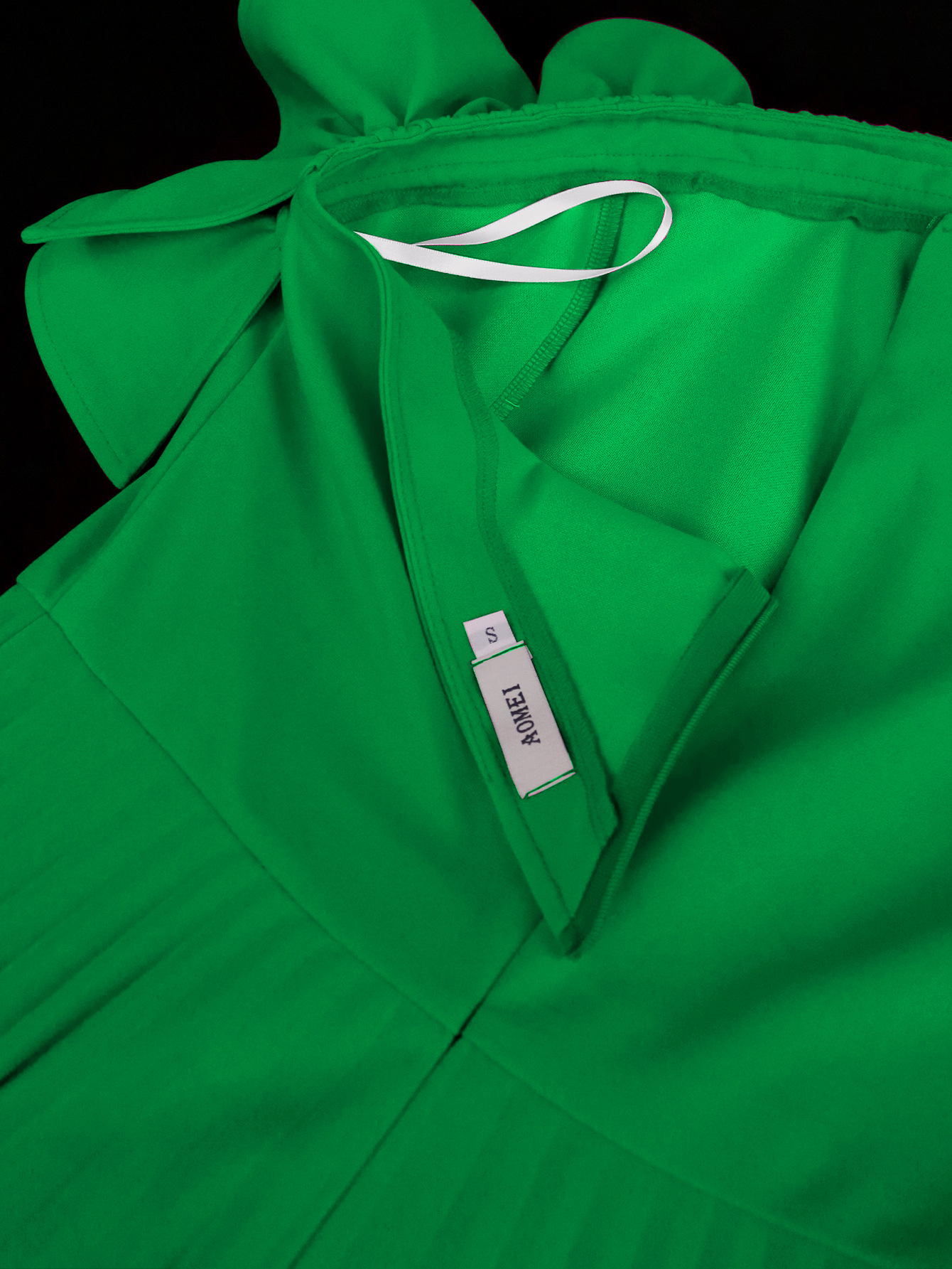 Plus Size Damen Ein-schulter-kleid Mit Rüschen Und Faltenrock_voghion.com