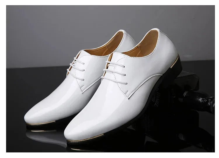 Heren lakleren nette schoenen voor bruiloft en formele gelegenheid_voghion.com