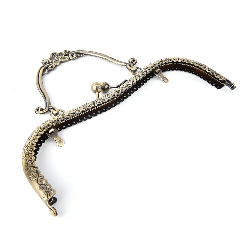 1X 20.5cm Vintage Women Purse Clutch Bag Clasp Handle DIY Handbag Frame_voghion.com