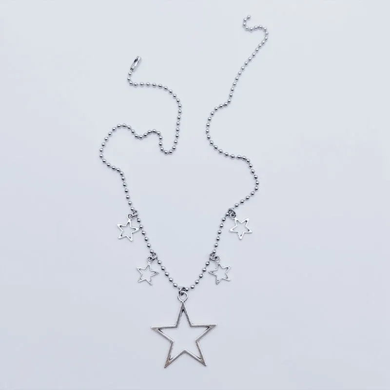 Ketten Perlen Kette Hohl Stern Schlüsselbein Stilvolle Elegante Fringe Halskette Geschenk N2UE_voghion.com