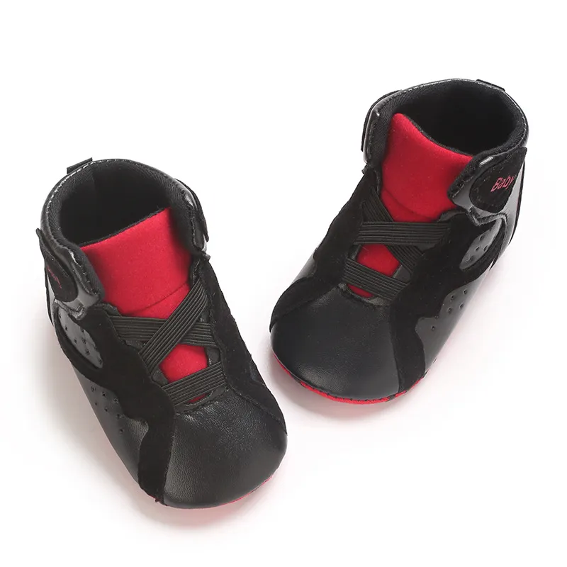 Muoti korkeavartiset vauvan pojat tytöt vauvan koripallo littlesprouts urheilukengät rento liukumaton ensiaskelkengät_voghion.com