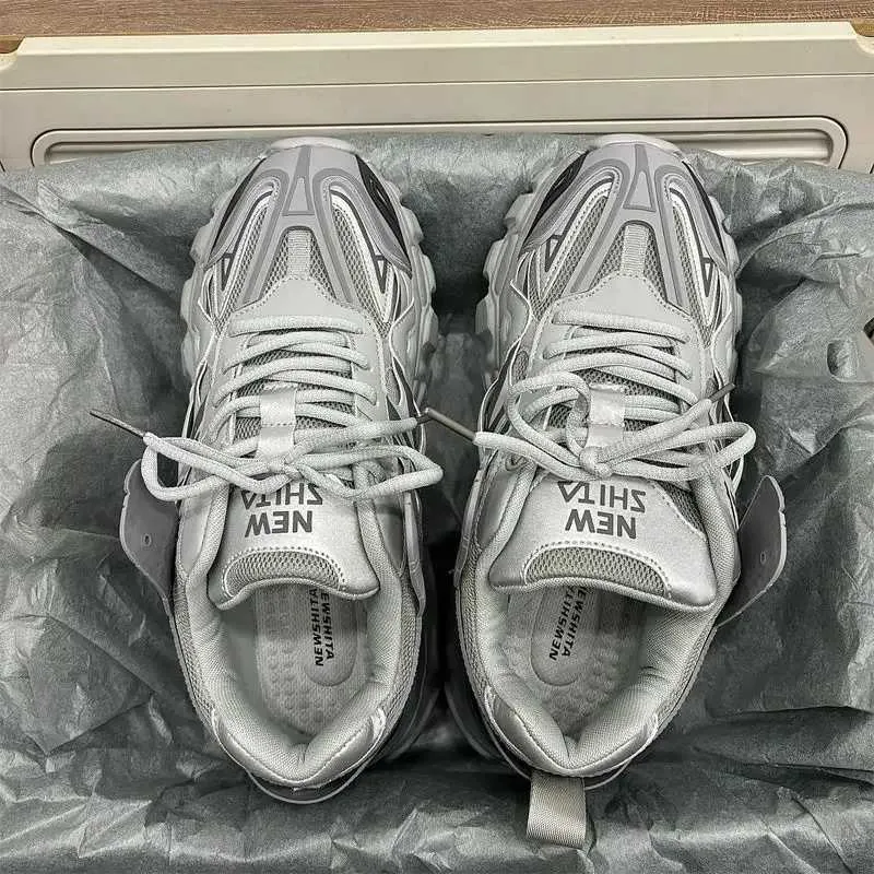 Size 41 42 Womens Casual Sports Men Stylish Brand Design Ladies Chunky Sneakers Thick Sole Tennis Shoes 43 44 Big_voghion.com