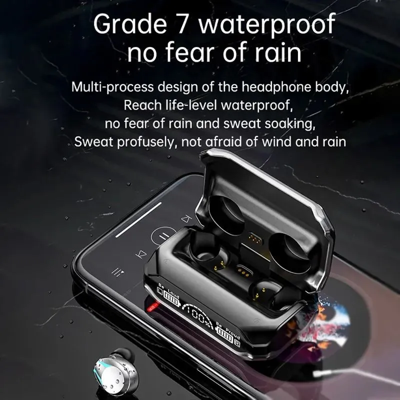 Bluetooth Headphones Wireless Earbuds With Led Digital Display_voghion.com