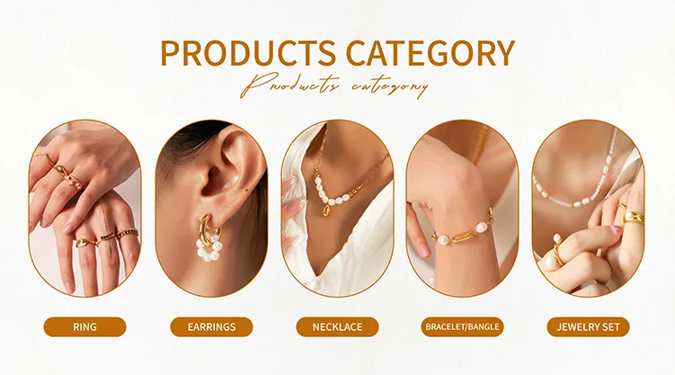 Minimalistisches Design, modische französische, klobige Perlenohrringe aus Edelstahl mit Goldbeschichtung in C-Form für Damen_voghion.com