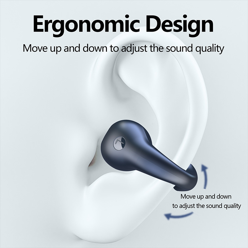 Q80 TWS Cuffie Bluetooth wireless Auricolari a conduzione ossea Clip per orecchie Orecchino per sport Gaming Cuffie wireless Gancio per l'orecchio_voghion.com