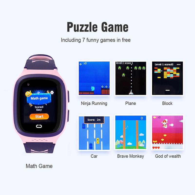 2024 Smart For Kid 4G Sim Card Video Call SOS GPS Location Student Watch for Children Boy Girl Smartwatch_voghion.com