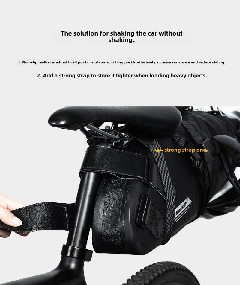 RHINOWALK Rhino Full Waterproof Bicycle Saddle Tail Bag Large Capacity 10L Road Bike Lightweight Long Distance Riding_voghion.com