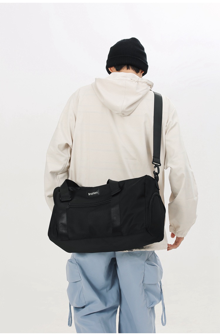 Men's and women's wet dry separation fitness bag, outdoor travel with shoe compartment luggage bag, can be used as a lever handbag_voghion.com