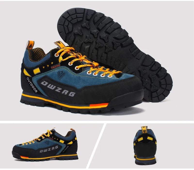 Waterproof Hiking Men's Climbing Shoes Anti-collision Fashion Outdoor Casual Lace-up Sneakers_voghion.com