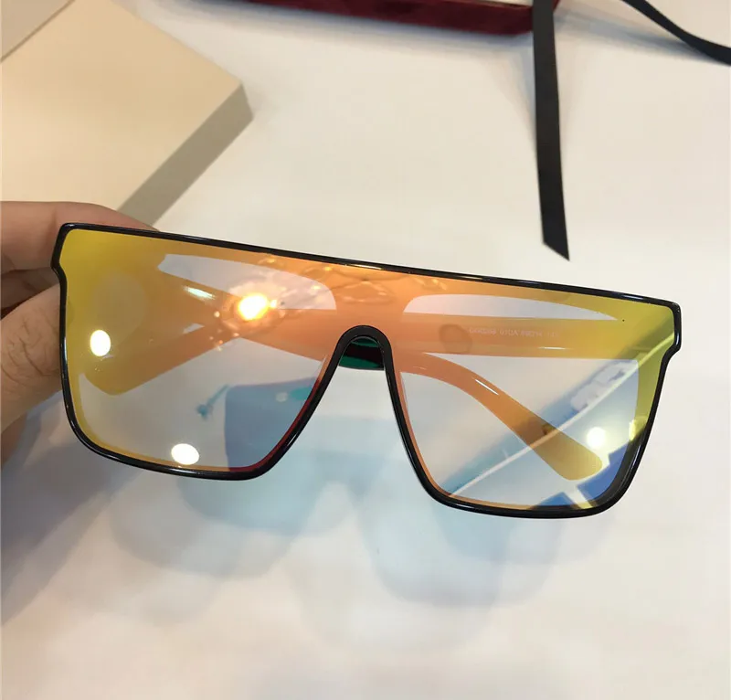 Wholesale-Sunglasses Brand Designer 0268 Fashion Big Frame Plate Glasses Siamese Lens Design Avant-garde Style UV400_voghion.com