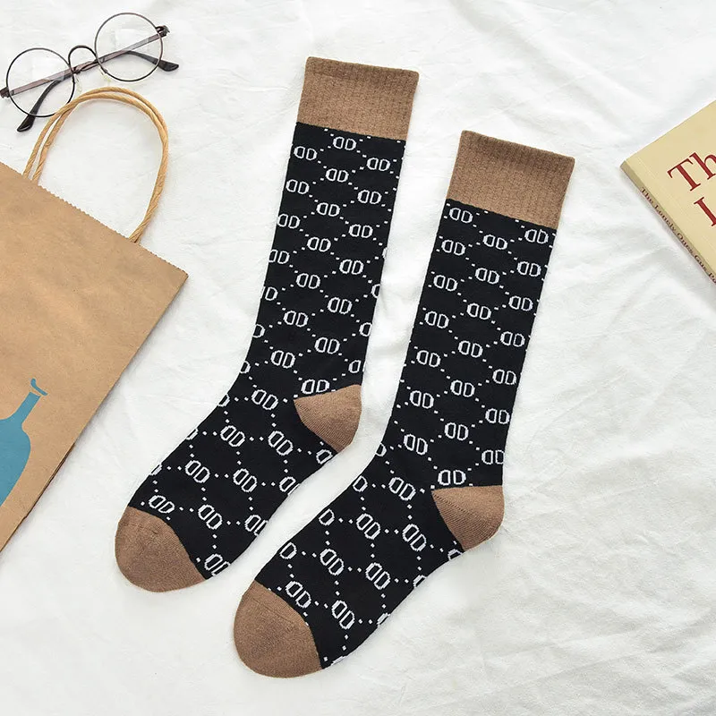 Designer Men's And Women's Socks Sports Winter Warm Thickened Embroidered Knitted Cotton Socks_voghion.com