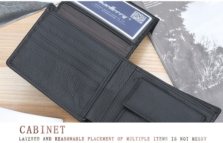 Produttori di borse da uomo all'ingrosso, portafoglio sottile da uomo casual corto in grana di litchi, borsa da un dollaro, portafoglio in pelle di mucca_voghion.com