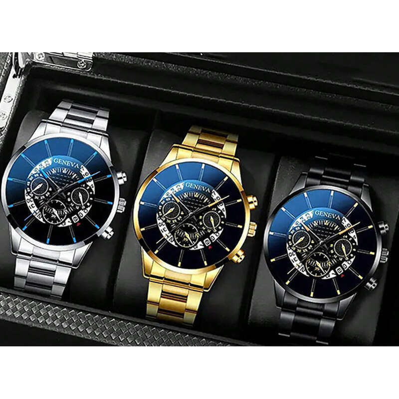 Non Swiss Fully Automatic Mechanical Dual Calendar Business Minimalist Waterproof Men's Quartz Watch_voghion.com