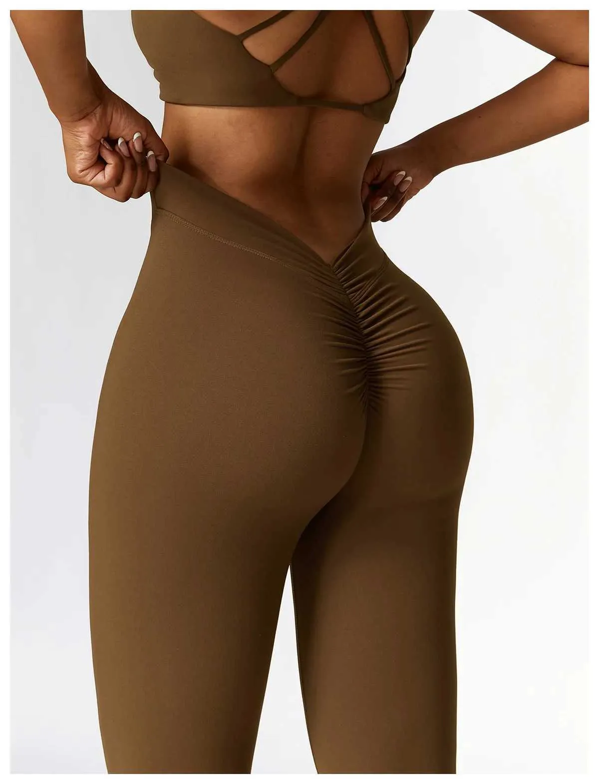 New Yoga Flare Leggings High Waist Wide Leg Pants Women Gym Fiess Sports Flared Pant Dance Trousers V-shaped Hip M llolg_voghion.com