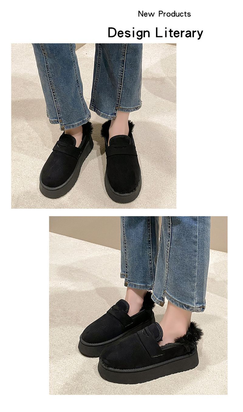 Internet-Promi-Hot-Selg-Schneestiefel mit dicken Sohlen 2024 neue koreanische Version plus Veet verdickte einfarbige warme Slipper_voghion.com